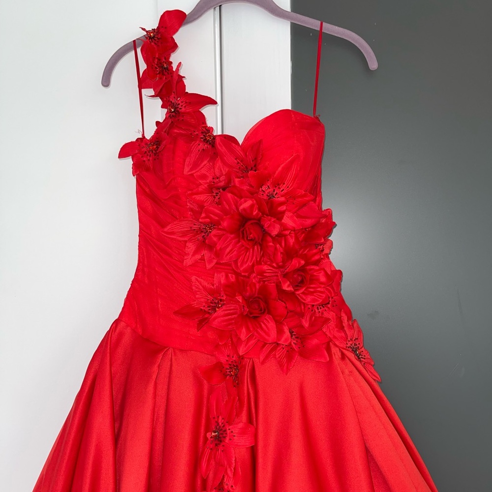 Red Corset Ballgown - Picture 6 of 17